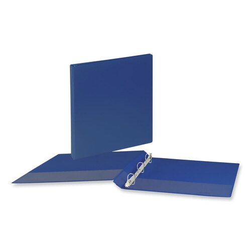 UNV20717 - Universal - Slant D-Ring View Binder, 3 Rings, 0.5&quot; Capacity, 11 x 8.5, Navy Blue
