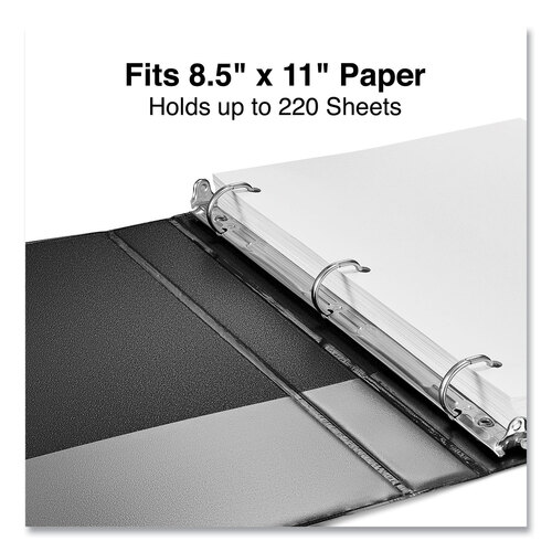 UNV20741 - Universal - Slant D-Ring View Binder, 3 Rings, 1&quot; Capacity, 11 x 8.5, Black