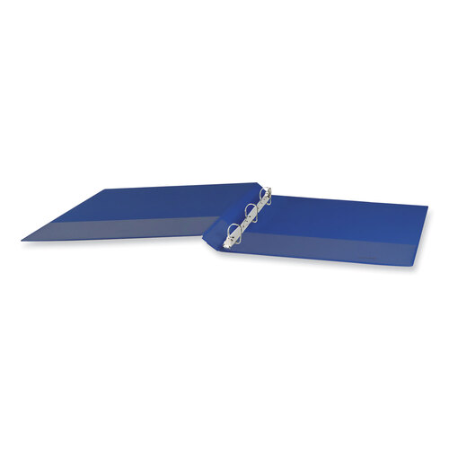 UNV207410 - Universal - Slant D-Ring View Binder, 3 Rings, 1&quot; Capacity, 11 x 8.5, Navy Blue