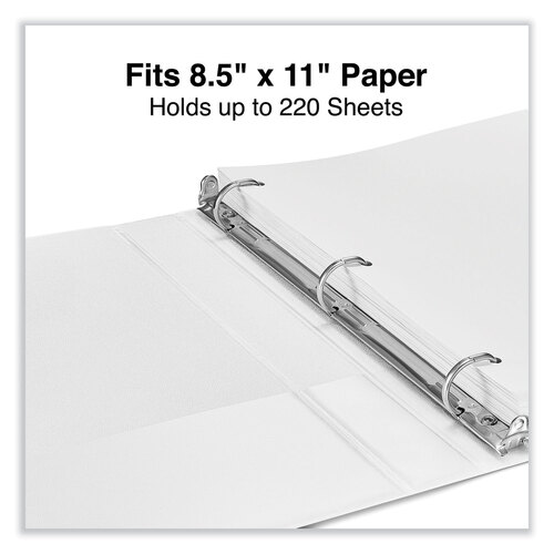 UNV20742 - Universal - Slant D-Ring View Binder, 3 Rings, 1&quot; Capacity, 11 x 8.5, White