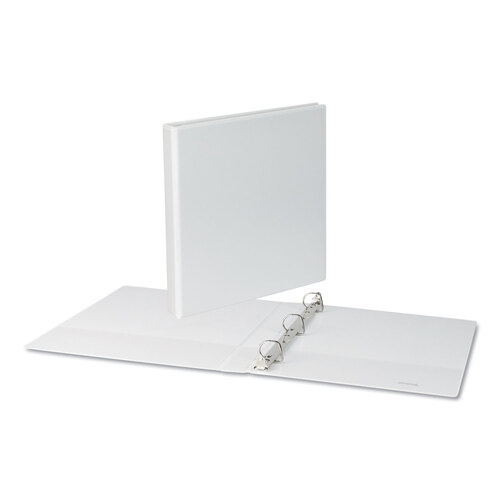 UNV20742PK - Universal - Slant D-Ring View Binder, 3 Rings, 1&quot; Capacity, 11 x 8.5, White, 4/Pack