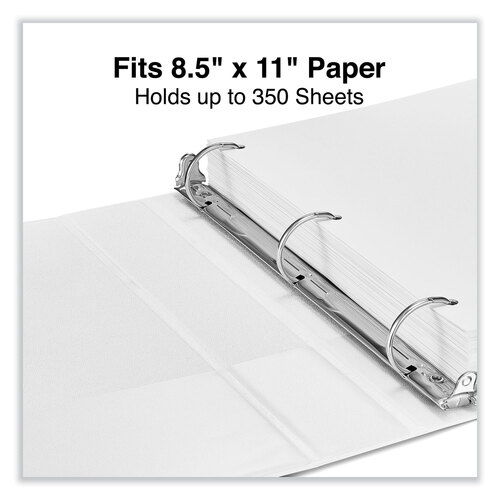 UNV20744 - Universal - Slant D-Ring View Binder, 3 Rings, 1.5&quot; Capacity, 11 x 8.5, White
