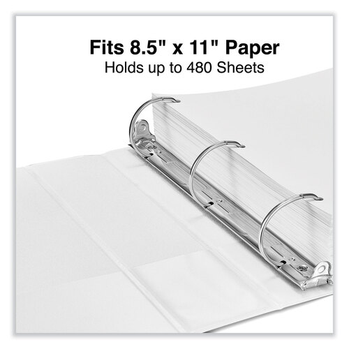 UNV20746 - Universal - Slant D-Ring View Binder, 3 Rings, 2&quot; Capacity, 11 x 8.5, White