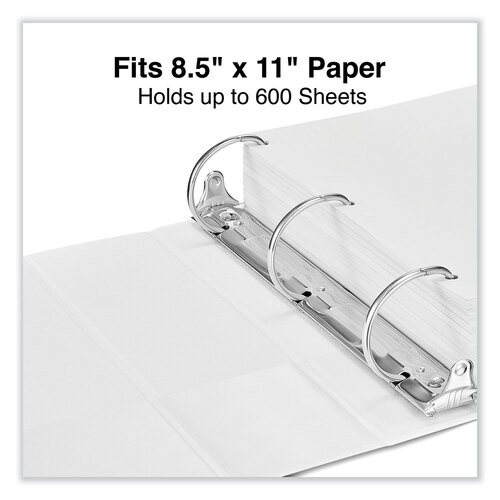 UNV20748 - Universal - Slant D-Ring View Binder, 3 Rings, 3&quot; Capacity, 11 x 8.5, White
