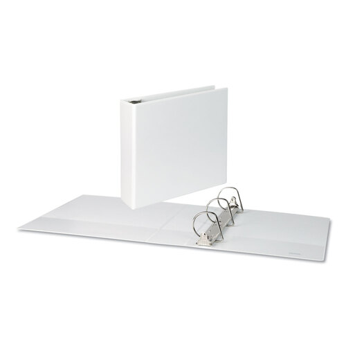 UNV20748 - Universal - Slant D-Ring View Binder, 3 Rings, 3&quot; Capacity, 11 x 8.5, White