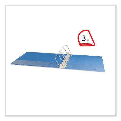 UNV20753 - Universal - Slant D-Ring View Binder, 3 Rings, 3&quot; Capacity, 11 x 8.5, Light Blue