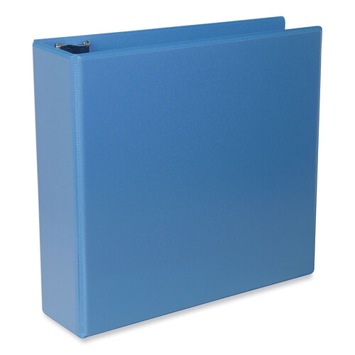 UNV20753 - Universal - Slant D-Ring View Binder, 3 Rings, 3&quot; Capacity, 11 x 8.5, Light Blue