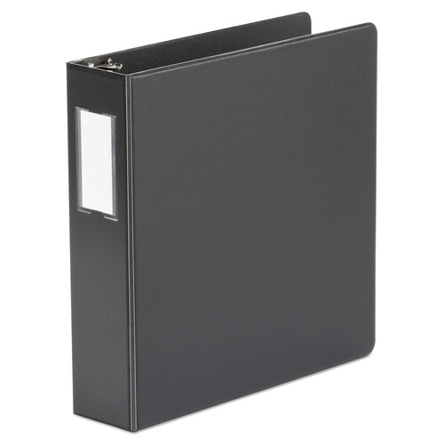 UNV20781 - Universal - Deluxe Non-View D-Ring Binder with Label Holder, 3 Rings, 2&quot; Capacity, 11 x 8.5, Black