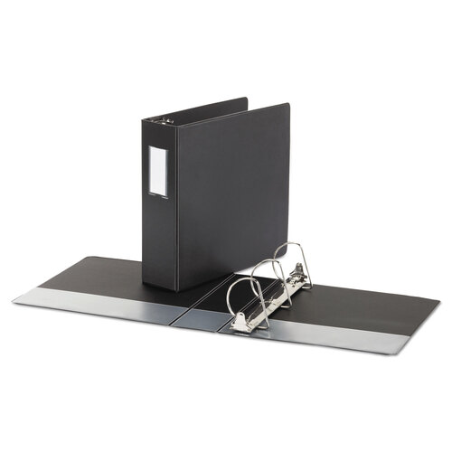 UNV20791 - Universal - Deluxe Non-View D-Ring Binder with Label Holder, 3 Rings, 3&quot; Capacity, 11 x 8.5, Black
