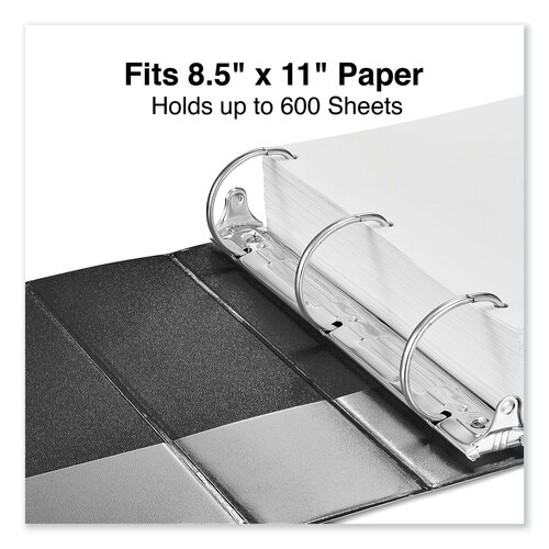 UNV20791 - Universal - Deluxe Non-View D-Ring Binder with Label Holder, 3 Rings, 3&quot; Capacity, 11 x 8.5, Black