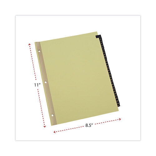 UNV20822 - Universal - Deluxe Preprinted Simulated Leather Tab Dividers with Gold Printing, 31-Tab, 1 to 31, 11 x 8.5, Buff, 1 Set