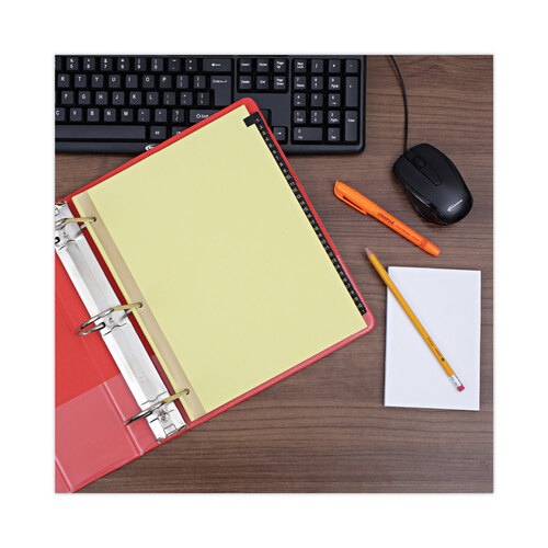 UNV20822 - Universal - Deluxe Preprinted Simulated Leather Tab Dividers with Gold Printing, 31-Tab, 1 to 31, 11 x 8.5, Buff, 1 Set
