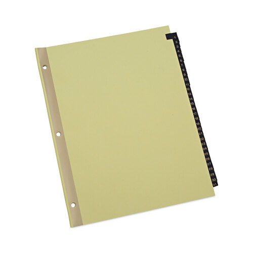 UNV20822 - Universal - Deluxe Preprinted Simulated Leather Tab Dividers with Gold Printing, 31-Tab, 1 to 31, 11 x 8.5, Buff, 1 Set