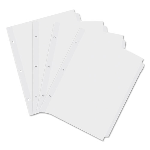 UNV20835 - Universal - Self-Tab Index Dividers, 5-Tab, 11 x 8.5, White, 36 Sets
