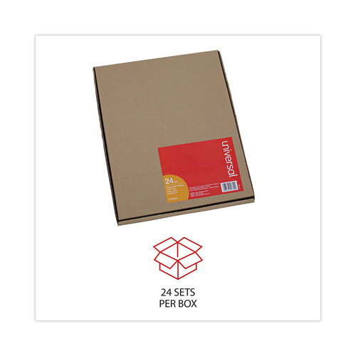 UNV20841 - Universal - Insertable Tab Index, 8-Tab, 11 x 8.5, Buff, Clear Tabs, 24 Sets