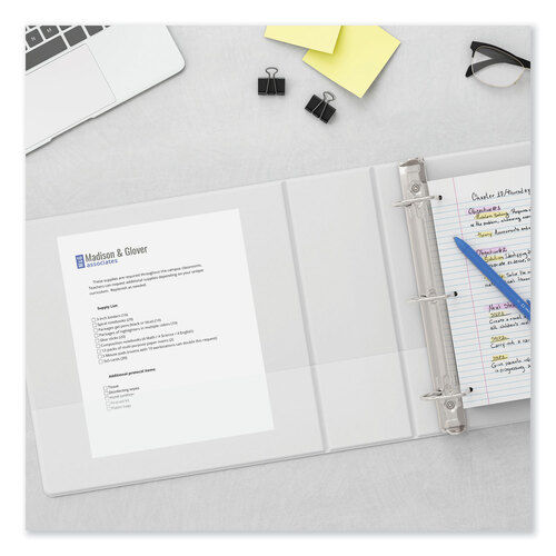 UNV20994 - Universal - Slant D-Ring View Binder, 3 Rings, 4&quot; Capacity, 11 x 8.5, White