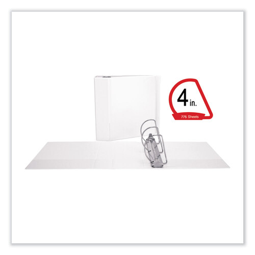 UNV20994 - Universal - Slant D-Ring View Binder, 3 Rings, 4&quot; Capacity, 11 x 8.5, White