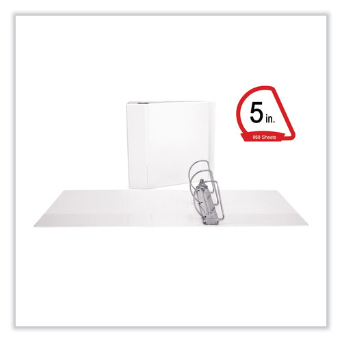 UNV20997 - Universal - Slant D-Ring View Binder, 3 Rings, 5&quot; Capacity, 11 x 8.5, White