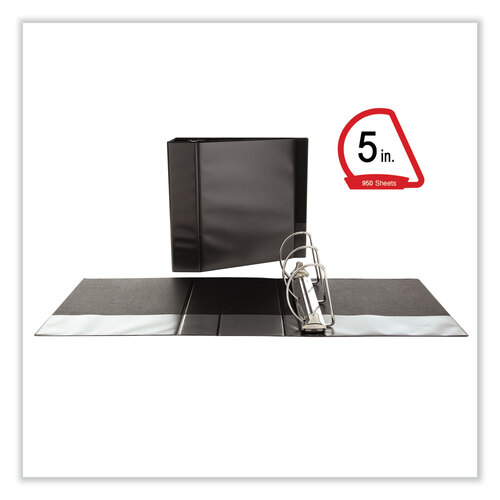 UNV20998 - Universal - Slant D-Ring View Binder, 3 Rings, 5&quot; Capacity, 11 x 8.5, Black