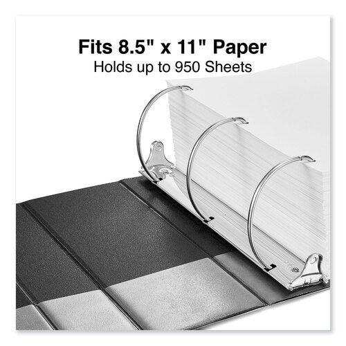 UNV20998 - Universal - Slant D-Ring View Binder, 3 Rings, 5&quot; Capacity, 11 x 8.5, Black