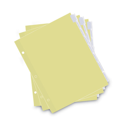 UNV21873 - Universal - Insertable Tab Index, 8-Tab, 11 x 8.5, Buff, Clear Tabs, 6 Sets