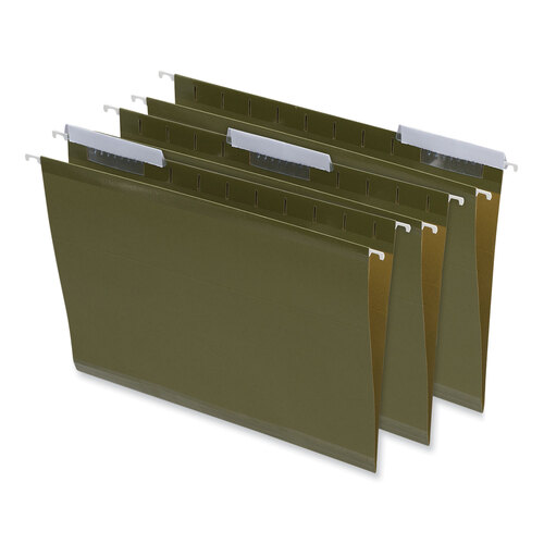 UNV24113 - Universal - Deluxe Reinforced Recycled Hanging File Folders, Letter Size, 1/3-Cut Tabs, Standard Green, 25/Box