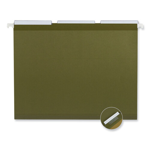 UNV24113 - Universal - Deluxe Reinforced Recycled Hanging File Folders, Letter Size, 1/3-Cut Tabs, Standard Green, 25/Box