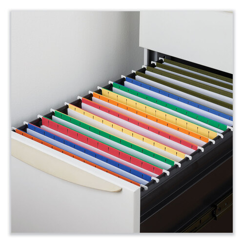 UNV24113 - Universal - Deluxe Reinforced Recycled Hanging File Folders, Letter Size, 1/3-Cut Tabs, Standard Green, 25/Box