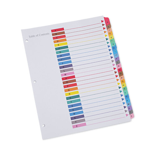 UNV24812 - Universal - Deluxe Table of Contents Dividers for Printers, 26-Tab, A to Z, 11 x 8.5, White, 1 Set