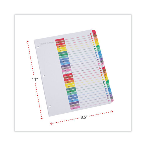 Cardinal Poly Insertable Dividers 8-Tab 11 x 17 Multicolor