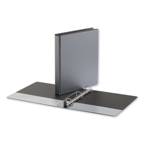 UNV30711 - Universal - Deluxe Easy-to-Open D-Ring View Binder, 3 Rings, 1&quot; Capacity, 11 x 8.5, Black