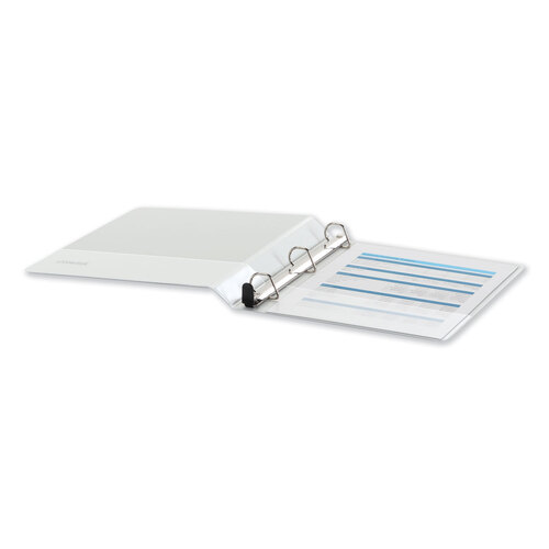UNV30712 - Universal - Deluxe Easy-to-Open D-Ring View Binder, 3 Rings, 1&quot; Capacity, 11 x 8.5, White
