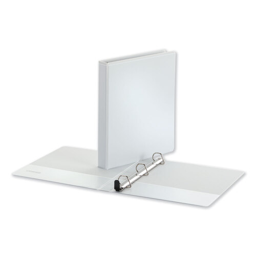 UNV30712 - Universal - Deluxe Easy-to-Open D-Ring View Binder, 3 Rings, 1&quot; Capacity, 11 x 8.5, White