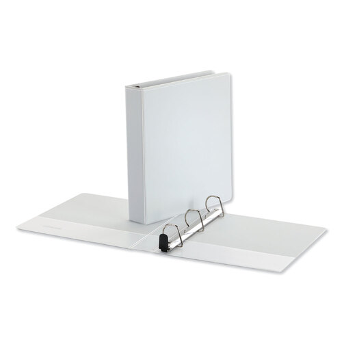 UNV30722 - Universal - Deluxe Easy-to-Open D-Ring View Binder, 3 Rings, 1.5&quot; Capacity, 11 x 8.5, White