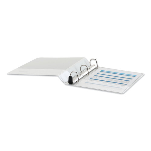 UNV30722 - Universal - Deluxe Easy-to-Open D-Ring View Binder, 3 Rings, 1.5&quot; Capacity, 11 x 8.5, White