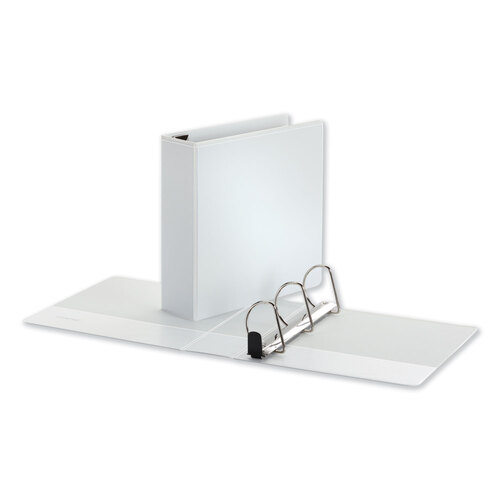 UNV30752 - Universal - Deluxe Easy-to-Open D-Ring View Binder, 3 Rings, 3&quot; Capacity, 11 x 8.5, White