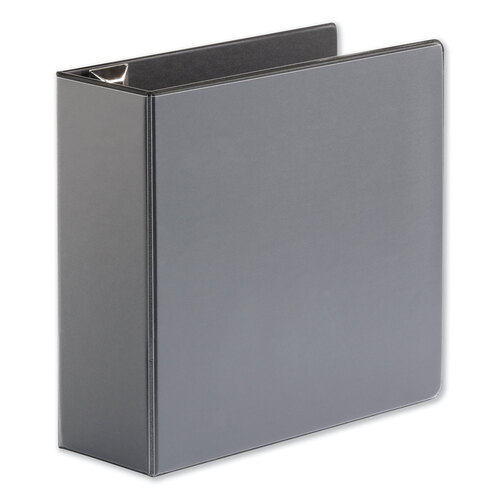 UNV30753 - Universal - Deluxe Easy-to-Open D-Ring View Binder, 3 Rings, 4&quot; Capacity, 11 x 8.5, Black