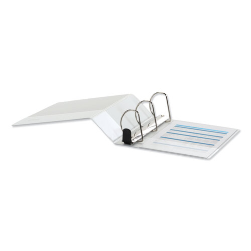 UNV30754 - Universal - Deluxe Easy-to-Open D-Ring View Binder, 3 Rings, 4&quot; Capacity, 11 x 8.5, White