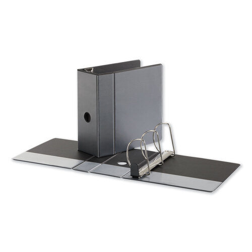UNV30755 - Universal - Deluxe Easy-to-Open D-Ring View Binder, 3 Rings, 5&quot; Capacity, 11 x 8.5, Black