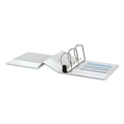 UNV30756 - Universal - Deluxe Easy-to-Open D-Ring View Binder, 3 Rings, 5&quot; Capacity, 11 x 8.5, White