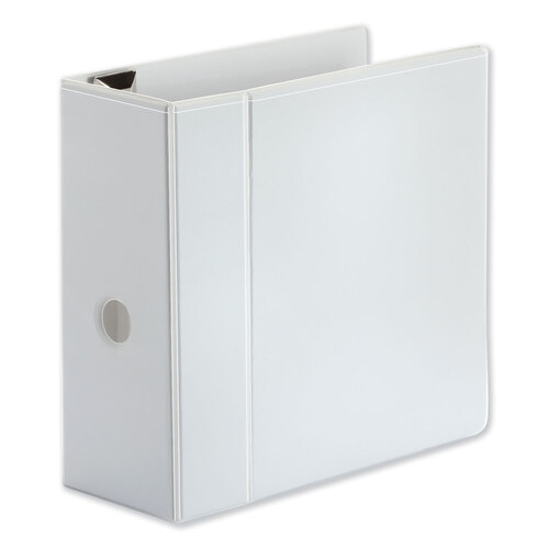 UNV30756 - Universal - Deluxe Easy-to-Open D-Ring View Binder, 3 Rings, 5&quot; Capacity, 11 x 8.5, White