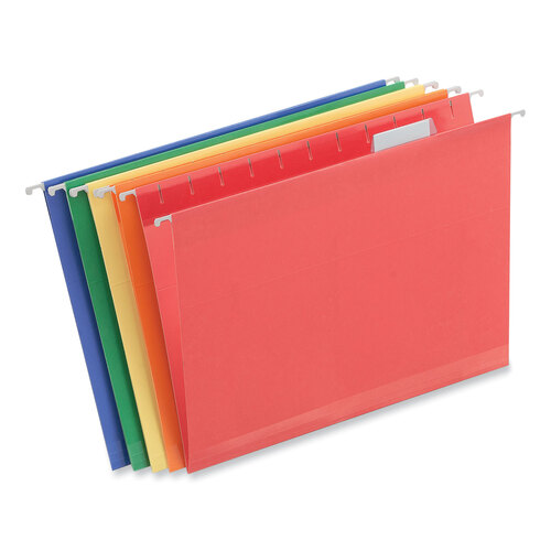 UNV34112 - Universal - Deluxe Reinforced Recycled Hanging File Folders, Letter Size, 1/5-Cut Tabs, Assorted, 25/Box