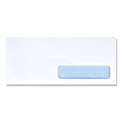 UNV35215 - Universal - Open-Side Security Tint Business Envelope, 1 Window, #10, Commercial Flap, Gummed Closure, 4.13 x 9.5, White, 500/Box