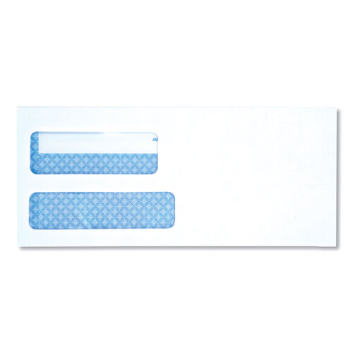 UNV35217 - Universal - Double Window Business Envelope, #9, Square Flap, Self-Adhesive Closure, 3.88 x 8.88, White, 500/Box