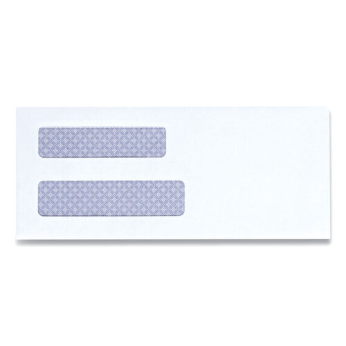 UNV35218 - Universal - Double Window Business Envelope, #8 5/8, Square Flap, Self-Adhesive Closure, 3.63 x 8.63, White, 500/Box