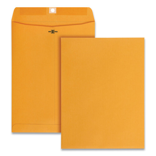 Clasp Envelope, 28 lb Bond Weight Kraft, #90, Square Flap, Clasp/Gummed Closure, 9 x 12, Brown Kraft, 250/Carton
