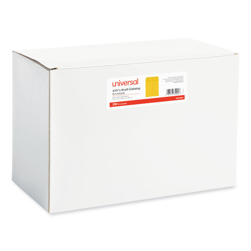 UNV35290 - Universal - Self-Stick Open End Catalog Envelope, #10 1/2, Square Flap, Self-Adhesive Closure, 9 x 12, Brown Kraft, 250/Box