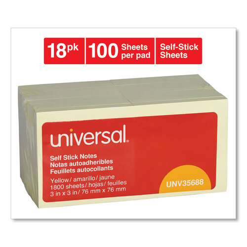 Universal® Recycled Self-Stick Note Pads - Universal 28073 PK - Betty Mills