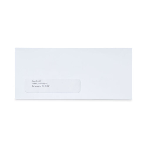 UNV36005 - Universal - Peel Seal Strip Business Envelope, Address Window, #10, Square Flap, Self-Adhesive Closure, 4.13 x 9.5, White, 500/Box