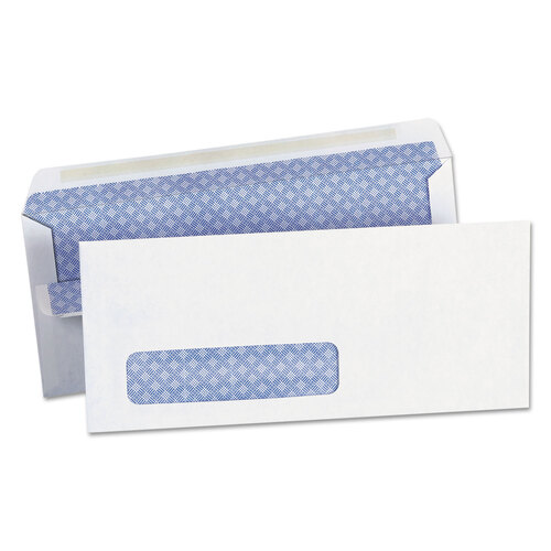 UNV36102 - Universal - Self-Seal Security Tint Business Envelope, Address Window, #10, Square Flap, Self-Adhesive Closure, 4.13 x 9.5, White, 500/BX